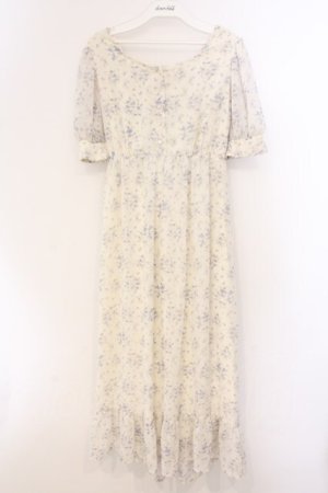 画像: evelyn / バックリボンロングワンピース  アイボリー O-26-04-04-091-LO-OP-OW-OS