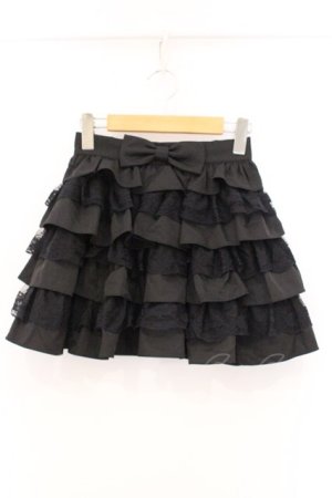 画像: Me roir / フロントリボンティアードスカート M クロ O-26-04-04-094-GO-SK-OW-OS