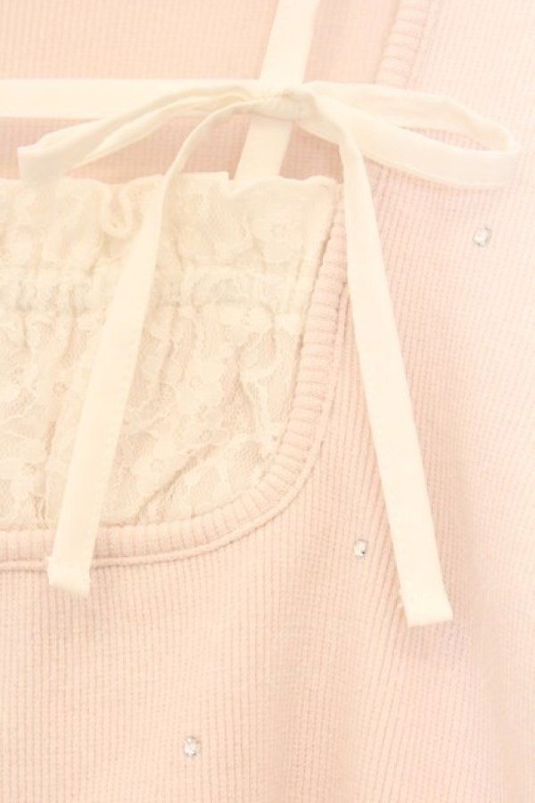 画像2: evelyn / リボンクロストップス  ピンク O-26-04-04-095-LO-TO-OW-OS (2)