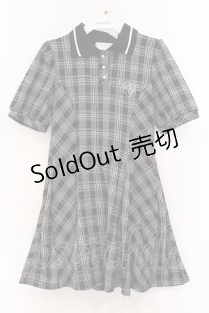画像: evelyn / チェック半袖ワンピース F クロ O-26-04-04-098-LO-OP-OW-OS