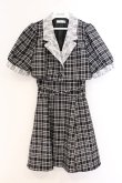 画像1: evelyn / チェックジャケットセットワンピース F クロ O-26-04-04-100-LO-TO-OW-OS (1)