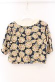画像3: Fi.n.t / アートヒマワリ柄セットアップ 単品  ネイビー×イエロー O-26-04-04-012-CA-TO-IG-OS (3)