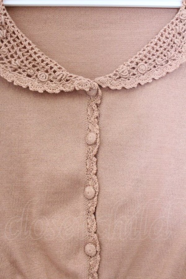 画像2: an another angelus / かぎ針編み開衿ニットカーディガン  オレンジ O-26-04-04-016-CA-TO-IG-OS (2)