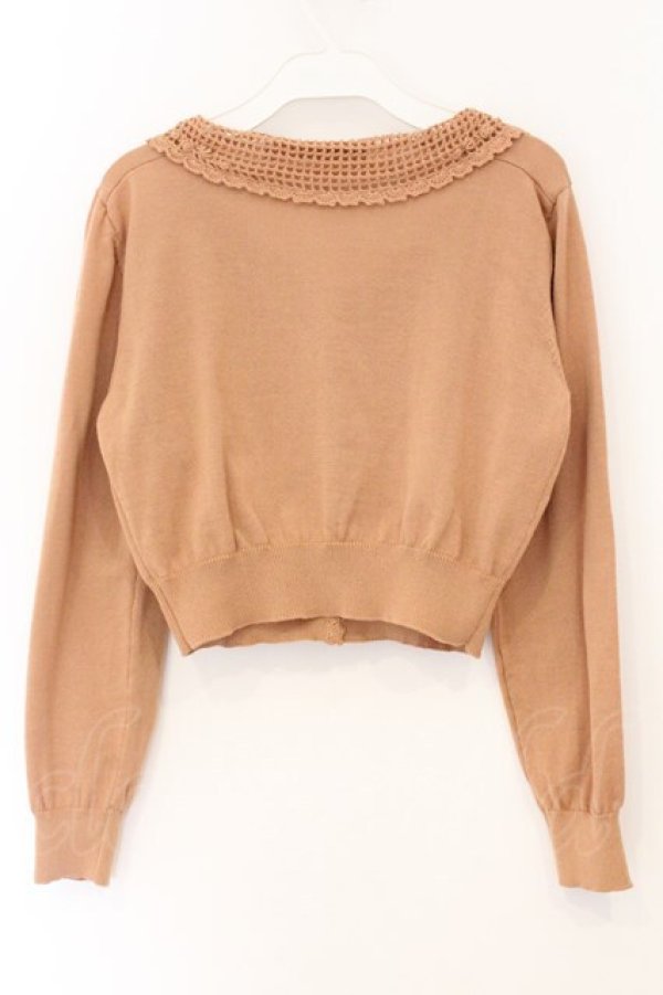 画像3: an another angelus / かぎ針編み開衿ニットカーディガン  オレンジ O-26-04-04-016-CA-TO-IG-OS (3)