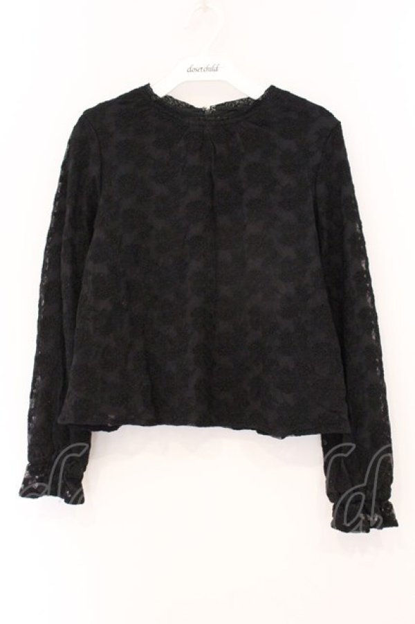 画像1: an another angelus / チュールレースプルオーバーブラウス  クロ O-26-04-04-017-CA-BL-IG-OS (1)