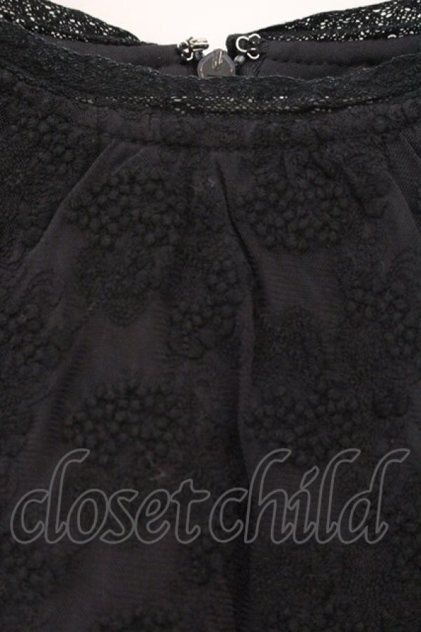 画像2: an another angelus / チュールレースプルオーバーブラウス  クロ O-26-04-04-017-CA-BL-IG-OS (2)