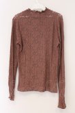画像3: F&A / ローズレースハイネックトップス  ピンクブラウン O-26-04-04-018-LO-TO-IG-OS (3)