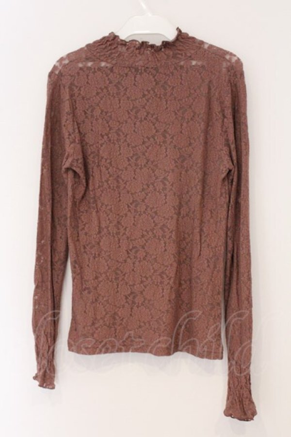 画像3: F&A / ローズレースハイネックトップス  ピンクブラウン O-26-04-04-018-LO-TO-IG-OS (3)