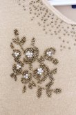 画像2: an another angelus / ビーズ刺繍ニットカーディガン  ベージュ O-26-04-04-021-CA-TO-IG-OS (2)