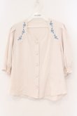 画像1: an another angelus / ダイヤ開きローズ刺繍ブラウス  アイボリー O-26-04-04-003-CA-BL-IG-OS (1)