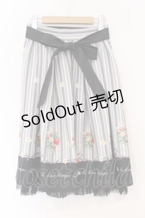 画像: axes femme POETIQUE / ストロベリーストライプスカート M クロ O-26-04-04-024-AX-SK-IG-OS