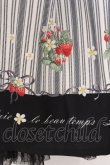 画像2: axes femme POETIQUE / ストロベリーストライプスカート M クロ O-26-04-04-024-AX-SK-IG-OS (2)