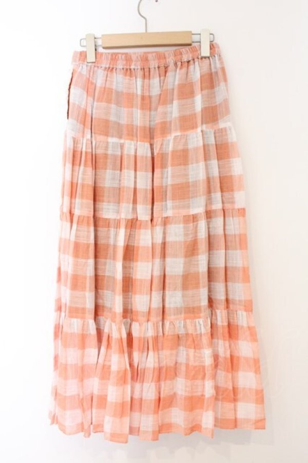 画像3: axes femme / ティアードボリューミースカート  オレンジ O-26-04-04-026-AX-SK-IG-OS (3)