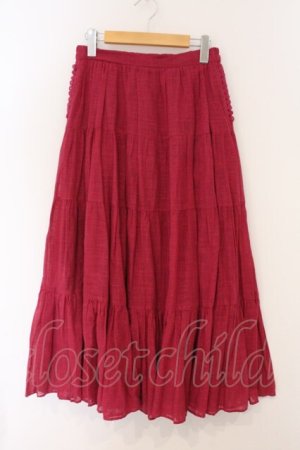 画像: axes femme / ティアードボリューミースカート  濃ピンク O-26-04-04-027-AX-SK-IG-OS