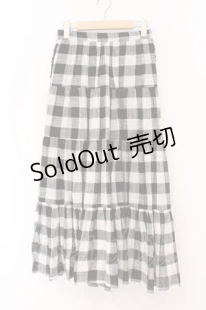 画像: axes femme / ティアードボリューミースカート M クロ×シロ O-26-04-04-028-AX-SK-IG-OS