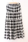 画像3: axes femme / ティアードボリューミースカート M クロ×シロ O-26-04-04-028-AX-SK-IG-OS (3)