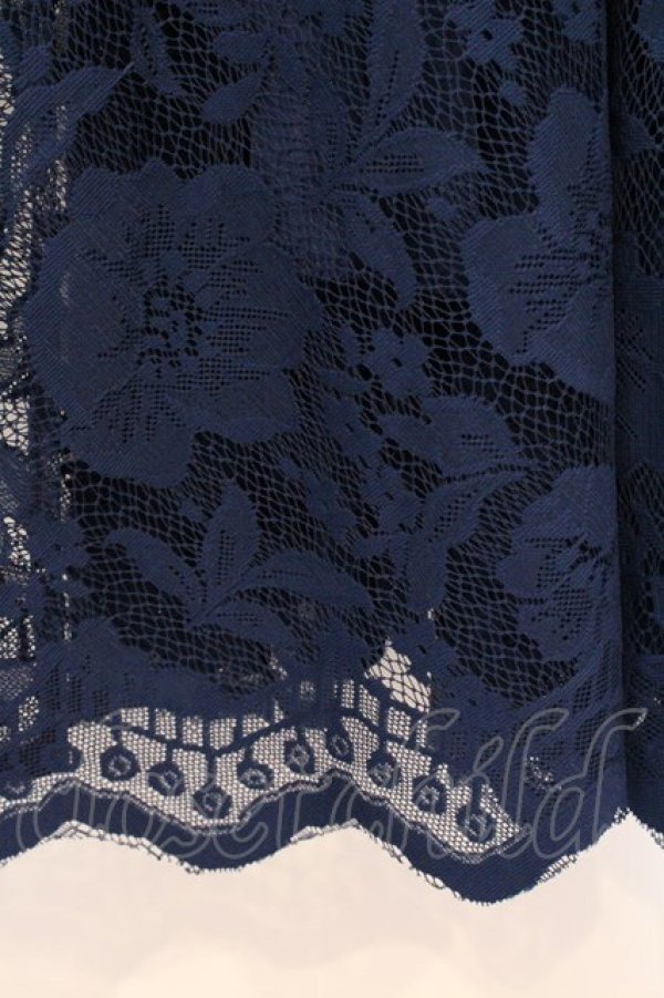 画像2: axes femme / レースサーキュラースカート M ネイビー O-26-04-04-030-AX-SK-IG-OS (2)