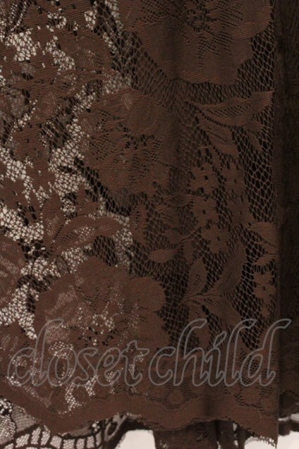 画像2: axes femme / レースサーキュラースカート M ブラウン O-26-04-04-031-AX-SK-IG-OS (2)