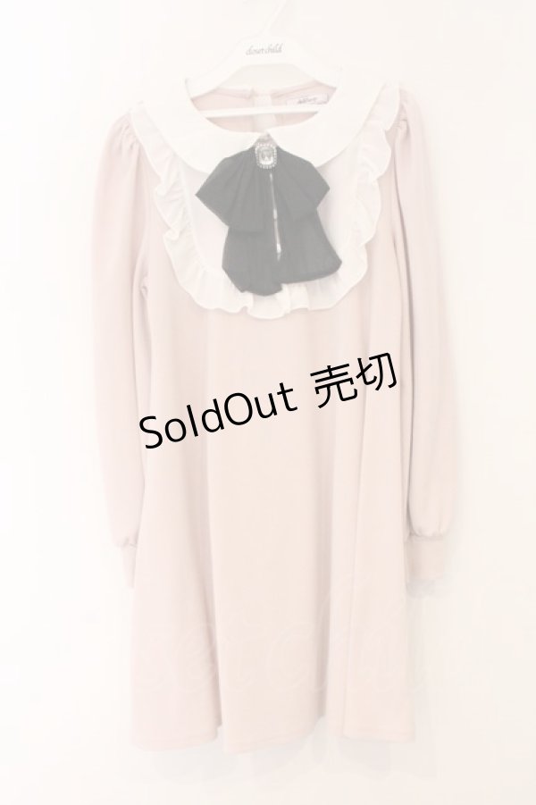 画像1: Ank Rouge / ビジューリボンカットワンピース M ピンク O-26-04-04-033-CA-OP-OW-OS (1)