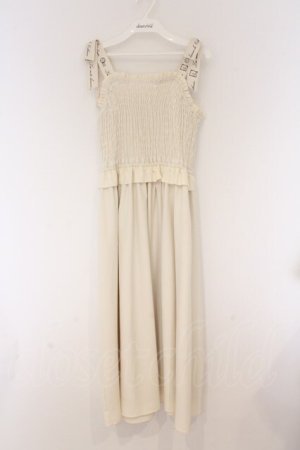 画像: Fi.n.t / ロゴリボンシャーリングワンピース F アイボリー O-26-04-05-004-CA-OP-OW-OS