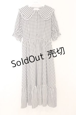 画像: m petit by misako / TT*Mギンガムチェック半袖ワンピース L クロ×シロ O-26-04-05-034-LO-OP-IG-OS