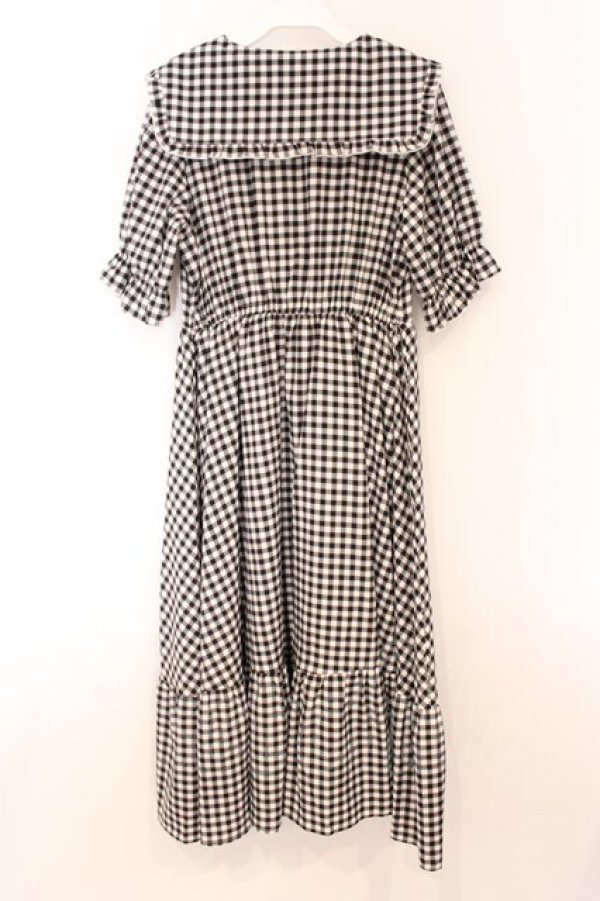画像3: m petit by misako / TT*Mギンガムチェック半袖ワンピース L クロ×シロ O-26-04-05-034-LO-OP-IG-OS (3)