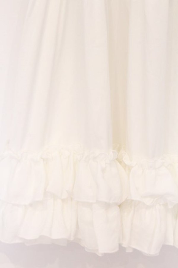 画像2: axes femme kawaii / ミディフリルペチスカート  シロ O-26-04-05-036-AX-SK-IG-OS (2)