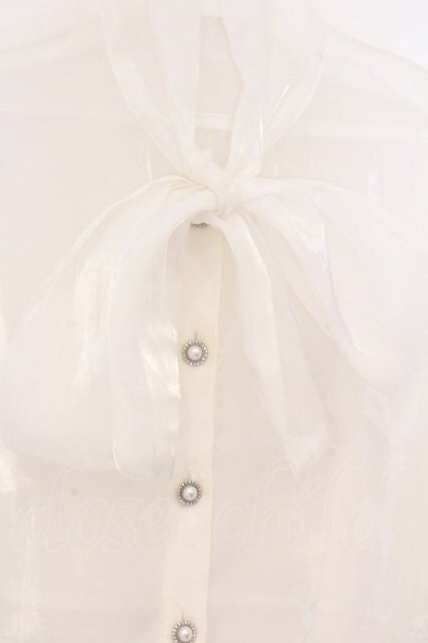 画像2: Ank Rouge / リボンタイシアーブラウス  シロ O-26-04-05-039-CA-BL-IG-OS (2)