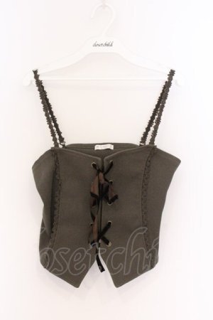 画像: axes femme / リブカットソービスチェ M グリーン O-26-04-05-040-AX-TO-IG-OS