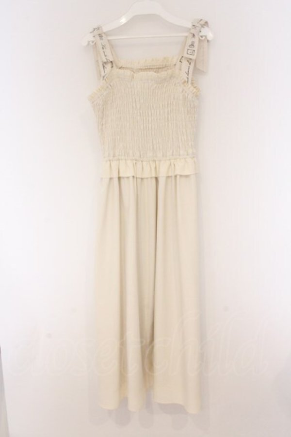 画像3: Fi.n.t / ロゴリボンシャーリングワンピース F アイボリー O-26-04-05-004-CA-OP-OW-OS (3)