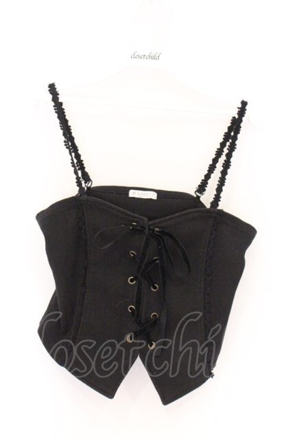 画像1: axes femme / リブカットソービスチェ M クロ O-26-04-05-041-AX-TO-IG-OS (1)