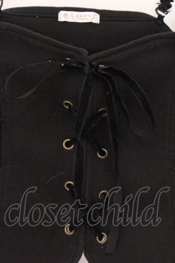 画像2: axes femme / リブカットソービスチェ M クロ O-26-04-05-041-AX-TO-IG-OS (2)