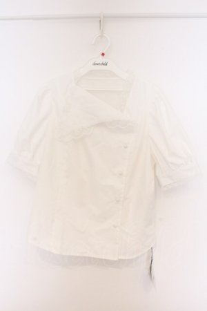 画像: an another angelus / アシメカラーレース使いシャツブラウス F シロ O-26-04-05-005-CA-BL-OW-OS