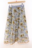 画像3: axes femme / ひまわり柄シアースカート  サックス O-26-04-05-043-AX-SK-IG-OS (3)