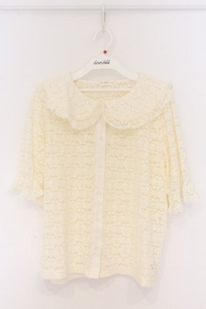 画像: m petit by misako / AOKレースブラウス L アイボリー O-26-04-05-044-LO-BL-IG-OS