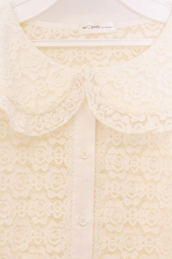 画像2: m petit by misako / AOKレースブラウス L アイボリー O-26-04-05-044-LO-BL-IG-OS (2)