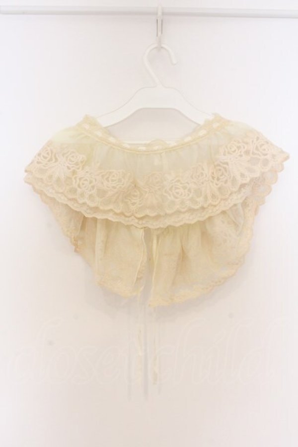 画像3: axes femme / 立体花レースティペット  アイボリー O-26-04-05-045-AX-ZA-IG-OS (3)