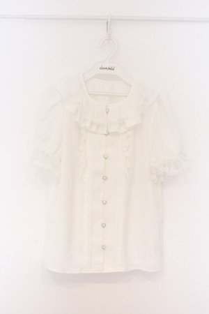 画像: Secret Honey / プリーツフリルブラウス 2 シロ O-26-04-05-049-CA-BL-OW-OS