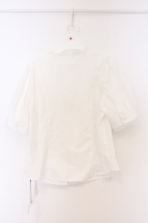 画像3: an another angelus / アシメカラーレース使いシャツブラウス F シロ O-26-04-05-005-CA-BL-OW-OS (3)