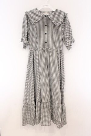 画像: m petit by misako / AM*ギンガムCHKワンピース M クロ O-26-04-05-050-LO-OP-OW-OS