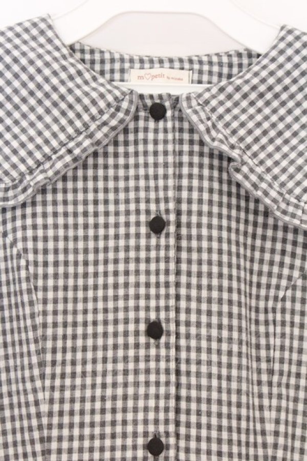 画像2: m petit by misako / AM*ギンガムCHKワンピース M クロ O-26-04-05-050-LO-OP-OW-OS (2)