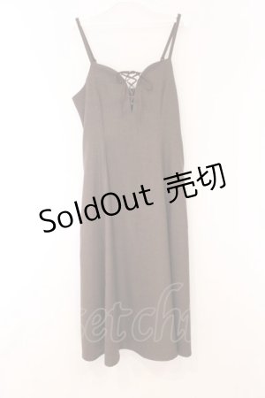 画像: an another angelus / フロントレースアップロングキャミワンピース F ブラウン O-26-04-05-051-CA-OP-OW-OS