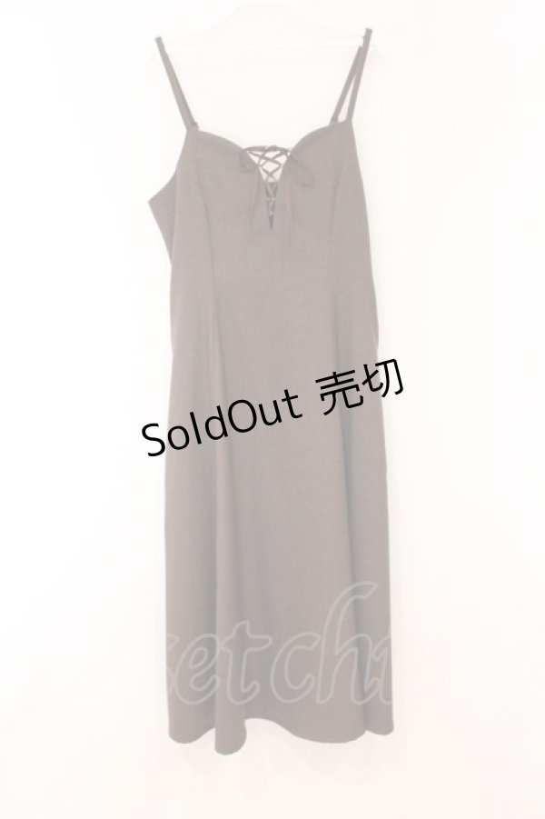 画像1: an another angelus / フロントレースアップロングキャミワンピース F ブラウン O-26-04-05-051-CA-OP-OW-OS (1)