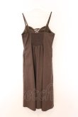 画像3: an another angelus / フロントレースアップロングキャミワンピース F ブラウン O-26-04-05-051-CA-OP-OW-OS (3)