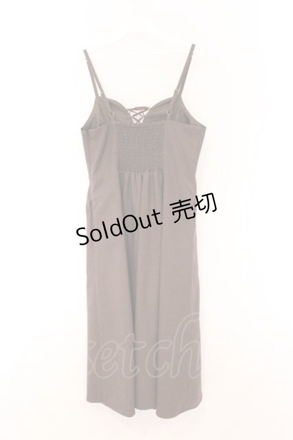 画像3: an another angelus / フロントレースアップロングキャミワンピース F ブラウン O-26-04-05-051-CA-OP-OW-OS (3)