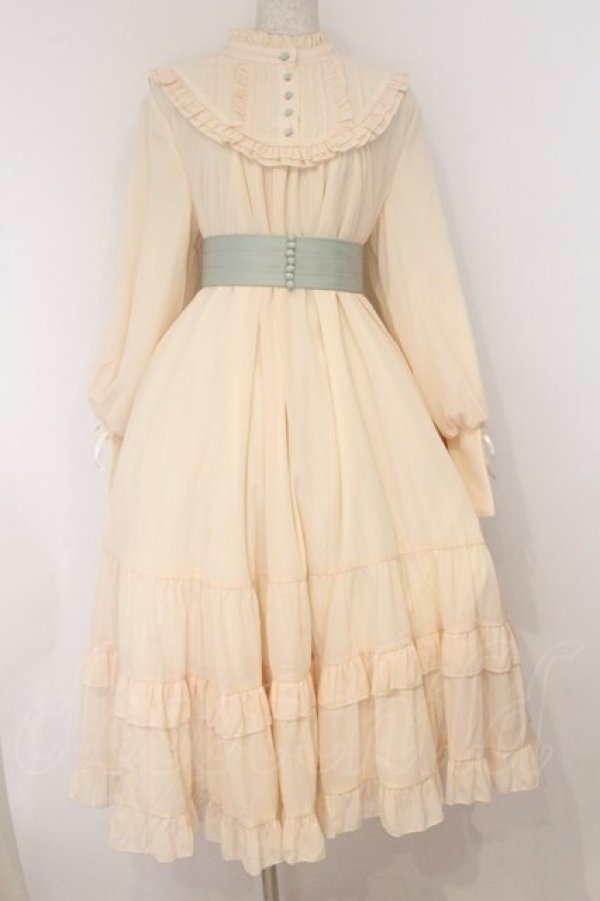 画像1: Little Dipper / Princess of Windsor長袖ワンピース  アイボリー（ラメ） O-26-04-05-006-LO-OP-OW-OS (1)