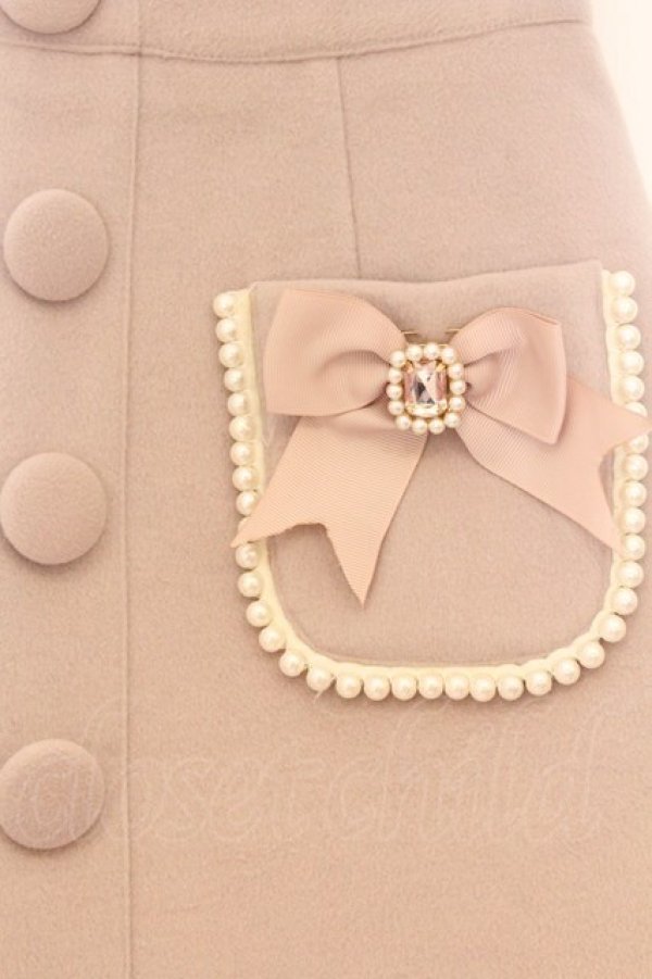 画像2: LIZ LISA / リボンビジュー台形スカート 0 ピンク O-26-04-05-059-LO-SK-OW-OS (2)