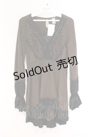 画像: Rozen Kavalier / ビーズ配色チュニック  ブラウン O-26-04-05-064-OO-TO-OW-OS