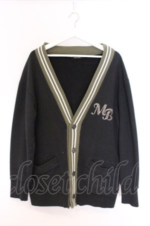 画像: MILKBOY / MB CARDIGAN  ブラック×カーキグリーン O-26-04-05-066-MB-JA-OW-OS
