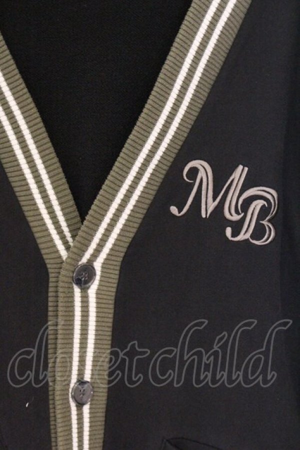 画像2: MILKBOY / MB CARDIGAN  ブラック×カーキグリーン O-26-04-05-066-MB-JA-OW-OS (2)